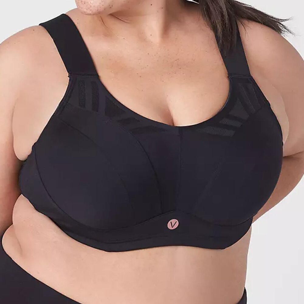 LIVI Sports Bra Convertible Max Support Underwire High Impact 42DDD Black NWT